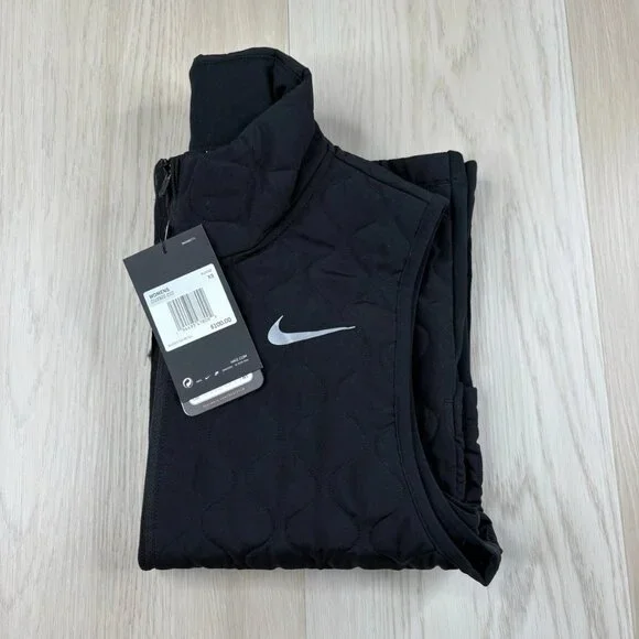 Nike Aerolayer Womens Running Gilet Vest Size XS Black Padded Pockets NEW - Picture 12 of 12